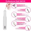 Portable Cordless Electric Nail Drill Kit Charging Base With UV Nail Dryer 6Pcs Nail Drill Bits 5Speeds Direction Control Timer Setting For Acrylic Ge