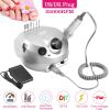 Acrylic Nail Drill Machine 25000RPM Electric Handpiece Glazing w/6 Bits Cuticle Grinder Manicure Pedicure Polishing File Kit for Nail Art