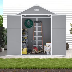 Campcraft 6*5ft resin storage shed, high quality pp material, strong structure, waterproof, rust and UV proof, large storage space