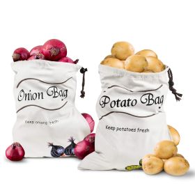 2Pcs Potato and Onion Storage Bags Vegetable Storage Bags Onion Storage Bag Potato Storage Bag Onion and Potato Storage Bags Reusable Produce Bag