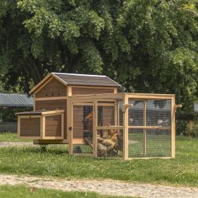 Chicken Coop with Wheels and handrails,Weatherproof Outdoor Chicken Coop with Nesting Box, Outdoor Hen House with Removable Bottom for Easy Clean