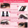 2 In 1 Clip Comb Heated Eyelash Curler Electric Mini Lash Curler Natural Eye Lash Makeup Tool with 3 Temp Settings 15Mins Shutdown
