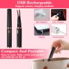 2 In 1 Clip Comb Heated Eyelash Curler Electric Mini Lash Curler Natural Eye Lash Makeup Tool with 3 Temp Settings 15Mins Shutdown