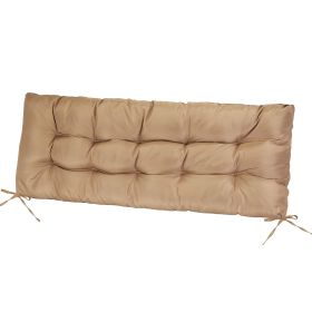 Bench Seat Cushion For Indoor Outdoor Furniture Non Slip Long Chair Cushion with Ties Strap Waterproof Swing Cushion 51.18x19.68IN For Garden Patio Ba (Option: Professional Skin care: Waterproof 10 Khaki)