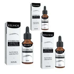 EELHOE Eyebrow Liquid - Black, Dense Natural Essential Oil Liquid For Thick Eyebrow Repair, Gentle Moisturizing Care Liquid (Option: Professional Skin care: 3pcs)