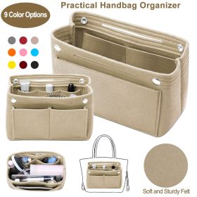 Felt Handbag Insert Organizer Purse Tote Shaper Bag in Bag Cosmetic Bag Handbag Purse Organizer (Option: Professional Skin care: White)