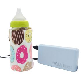 USB Milk Water Warmer Travel Stroller Insulated Bag Portable Baby Nursing Bottle Heater Cover Baby Food Warmer Bottle Warmer (Option: Professional Skin care: Donut)