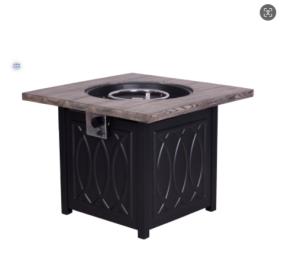 Propane Outdoor Fire Pit Table (Option: Professional Skin care: Antique Black)