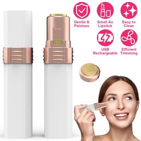 Flawless Facial Hair Remover Painless Facial Hair Epilator USB Rechargeable Women\'s Face Shaver with LED Light for Lip Chin Arms (Option: Professional Skin care: White)
