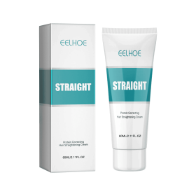 EELHOE Protein Corrective Straightening Cream Smoothes Frizz Repairs Split Ends Damaged Hair Straightening Leave-In Conditioner (Option: Professional Skin care: 1pcs)
