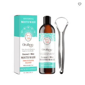 Oralhoe Coconut Mint Mouth Wash, Whitening Teeth Yellow Teeth Stains Tongue Coating Clean  Breath Oral Care (Option: Professional Skin care: 3pcs)