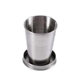 Stainless Steel Folding Cup -304 Stainless Steel, Compact And Portable, Not Easy To Deform, Suitable For Travel, Camping Picnic, Outdoor Shot Gla (Option: Professional Skin care: Stainless steel folding cup)
