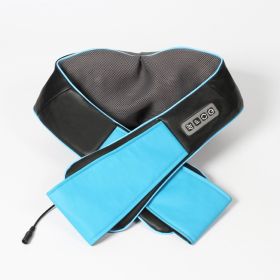 Cervical spine kneading massage shawl (Option: Professional Skin care: Black and blue no bag-AU)