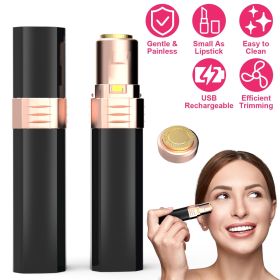 Flawless Facial Hair Remover Painless Facial Hair Epilator USB Rechargeable Women\'s Face Shaver with LED Light for Lip Chin Arms (Option: Professional Skin care: Black)