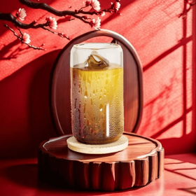 Glass Cup With Lid And Straw 16oz Ice Coffee Cup Skinny And Long Can Beer Cups Glass Set Drinking Glasses With Bamboo Lids Reusable Glass Cups (Option: Professional Skin care: Clear)