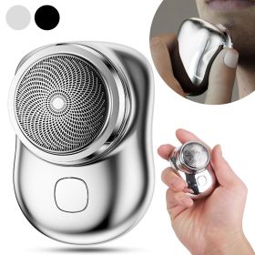 Electric Razor for Men Mini Shaver Portable Pocket Size Shaver USB Rechargeable Dry Usage for Home Travel Office (Option: Professional Skin care: Silver)