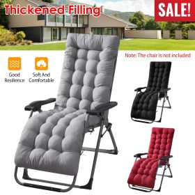 71x22in Chaise Lounger Cushion Recliner Rocking Chair Sofa Mat Deck Chair Cushion (Option: Professional Skin care: Plus_Grey)