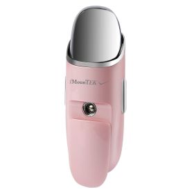 Nano Facial Mister Nano Cool Mist Facial Sprayer Portable Handy Face Steamer Moisturizing Massager USB Charge (Option: Professional Skin care: Pink)