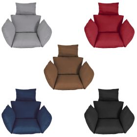 Egg Chair Cushion Hanging Basket Seat Cushion Thicken Soft Egg Swing Chair Pad Hanging Egg Chair Cushion with Headrest (Option: Professional Skin care: Grey)