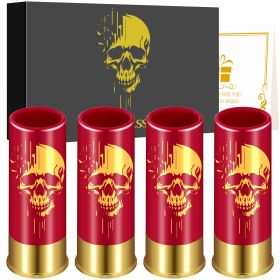 4pcs Skull Shot Glasses, 1.5oz - Reusable, High-Quality Plastic Bullet Cups For Whiskey, Cocktails & Wine, Perfect For Bars, Parties & Gifts (Option: Professional Skin care: Red XJB020607)