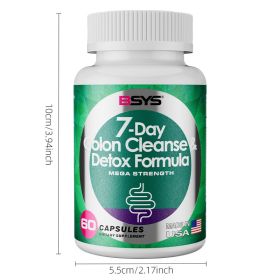 BSYS 7 Day Colon Cleanse & Detox Formula 60's (Option: Professional Skin care: 1Bottle)