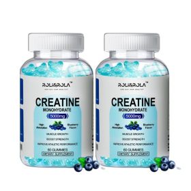 High Strength Creatine Monohydrate Gummies, Blueberry Flavored Creatine Gummies Monohydrate - 60 Gummies X 2 Bottles (Option: Professional Skin care: Water creatine gummies x2 bott)