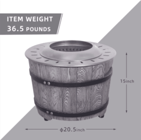 Smokeless Fire Pit Fueled By Wood Pelletsbrancheswood With A Woody Appearance (Option: Professional Skin care: Antique Black)