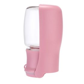 Dog Portable Water Bottle Foldable Pet Water Dispenser Pet Products (Option: Professional Skin care: Pink-350ml)