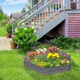 Raised Garden Bed, Hexagon Planter Box For Outdoor Plants (Option: Professional Skin care: Gray)
