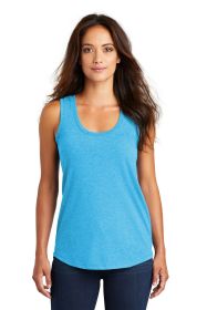 District Women's Perfect Tri Racerback Tank DM138L (Color: Turquoise Frost, size: XS)