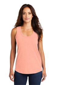 District Women's Perfect Tri Racerback Tank DM138L (Color: Heathered Dusty Peach, size: 3XL)