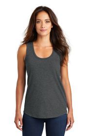District Women's Perfect Tri Racerback Tank DM138L (Color: Black Frost, size: S)