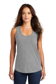 District Women's Perfect Tri Racerback Tank DM138L (Color: Grey Frost, size: XL)