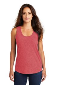 District Women's Perfect Tri Racerback Tank DM138L (Color: Red Frost, size: XS)