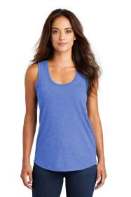 District Women's Perfect Tri Racerback Tank DM138L (Color: Royal Frost, size: XL)