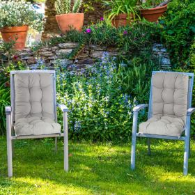 2Pcs Rocking Chair Cushion Upper And Lower Back And Seat Sets with Non-Slip Ties Polyester Fiber Filling Comfortable for Indoor Home Office Car (Option: Professional Skin care: Grey)