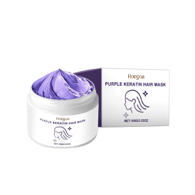 Hoegoa Keratin Purple Hair Mask Nourishing Moisturizing For Dry And Frizzy Hair Smooth And Shiny Care Mask (Option: Professional Skin care: 3pcs)