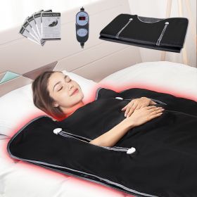 VEVOR Sauna Blanket For Detoxification, Portable Far Infrared Sauna For Home, Oxford Sauna Bag Warm Holes & Carbon Fiber Heating, 1-6 Level Adjus (Option: Professional Skin care: 36x76 inch)